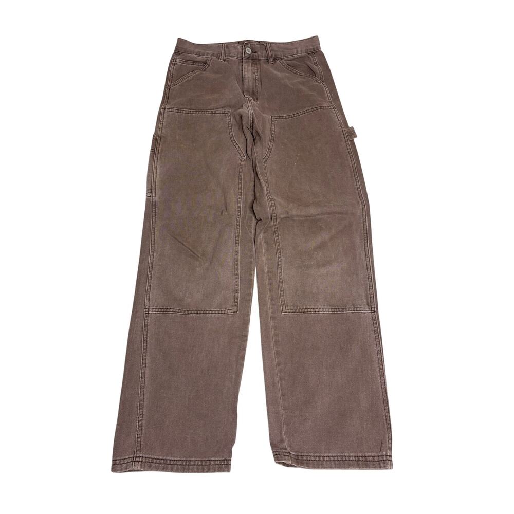 Brown Faded Carpenter Double Knee Work Pants